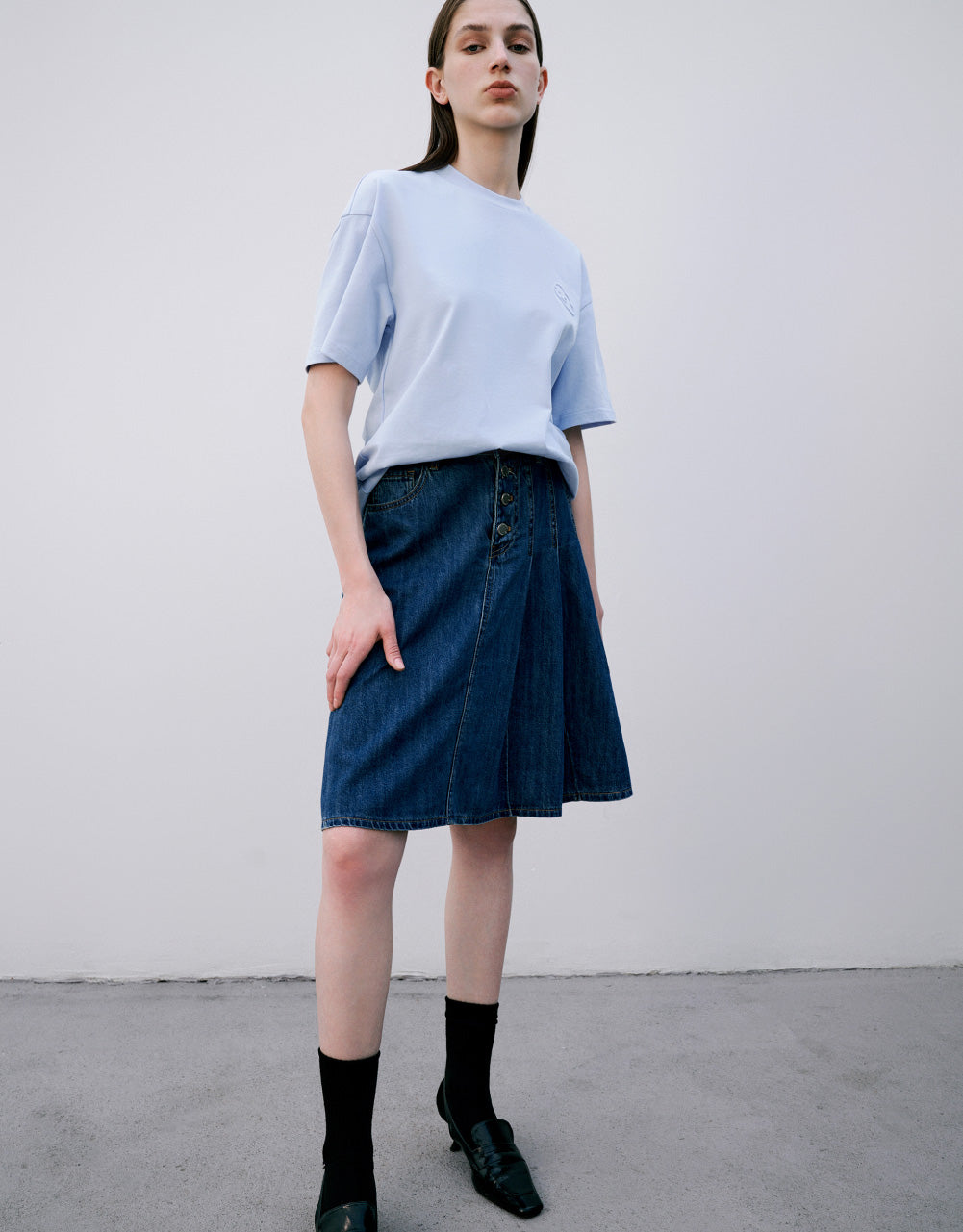 Cloud Detail Crew Neck T-Shirt