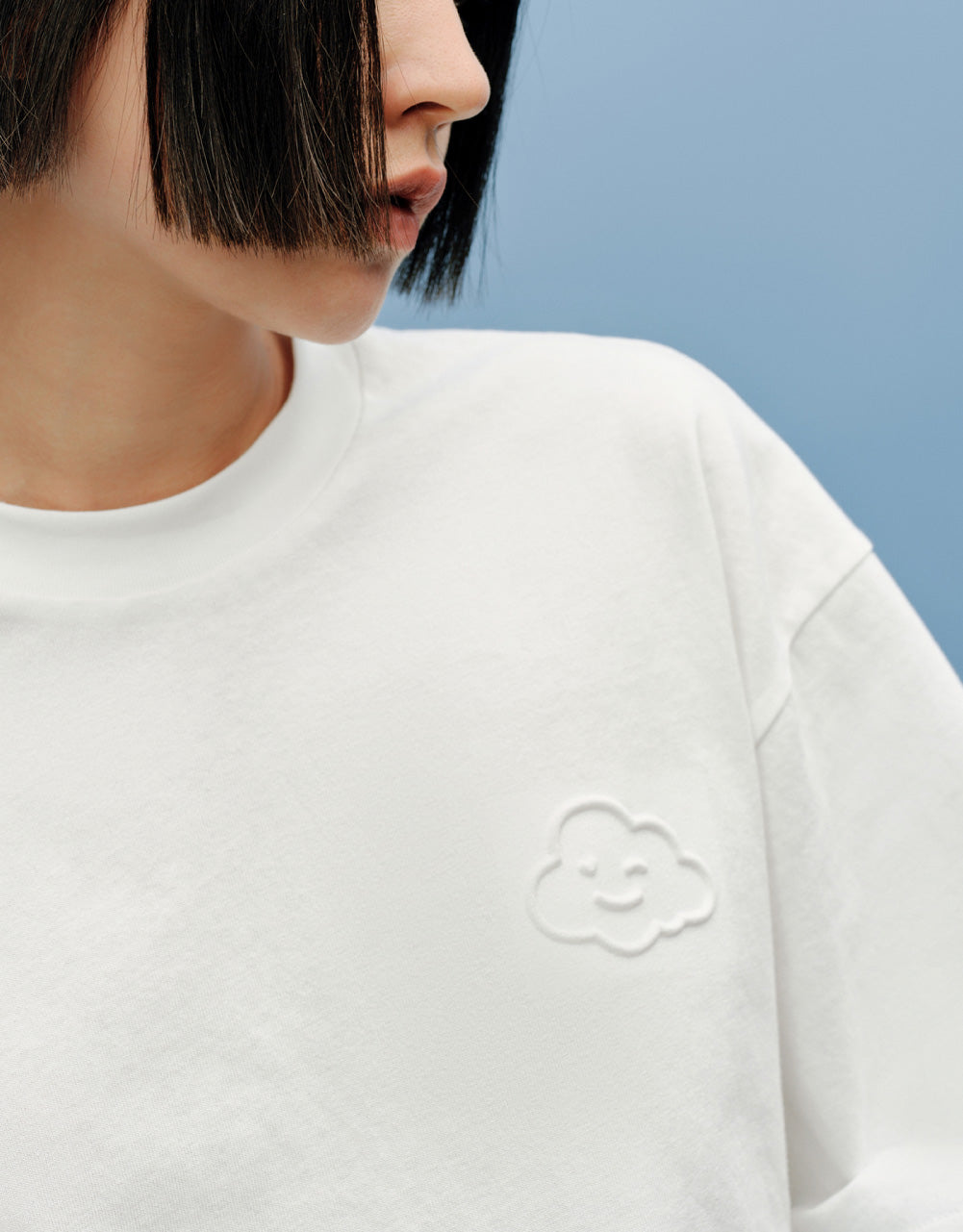 Cloud Detail Crew Neck T-Shirt