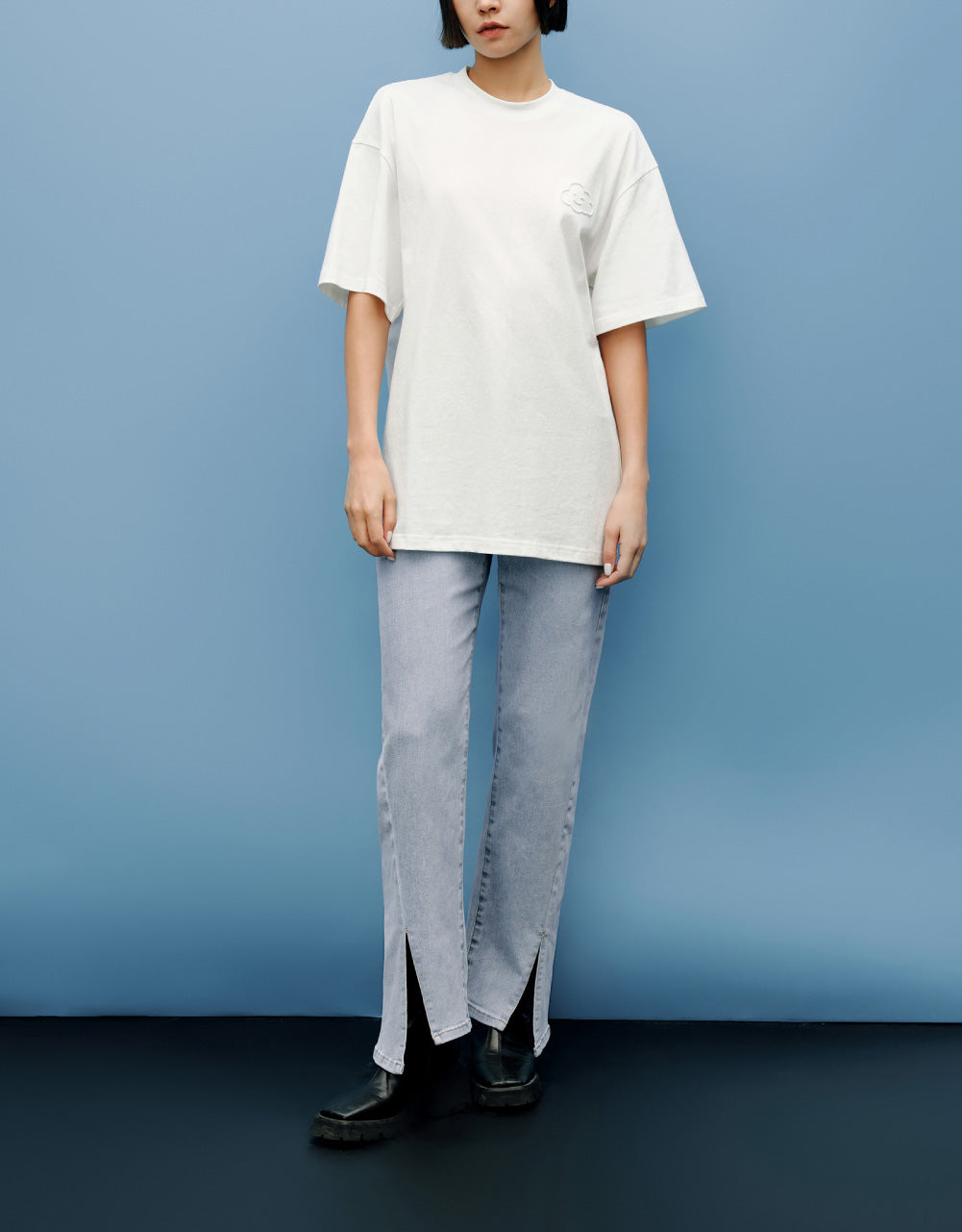 Cloud Detail Crew Neck T-Shirt