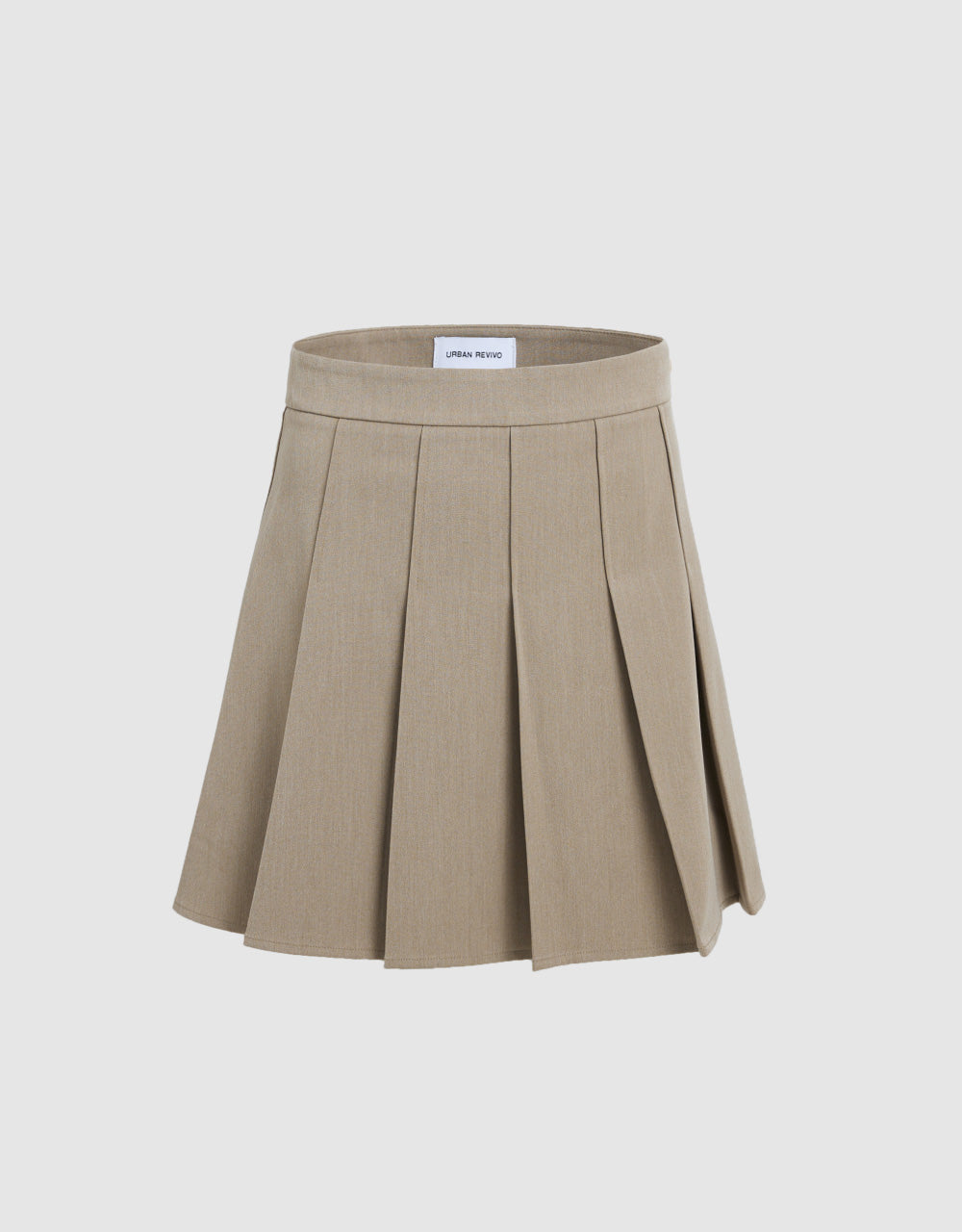 Pleated A-Line Mini Skirt