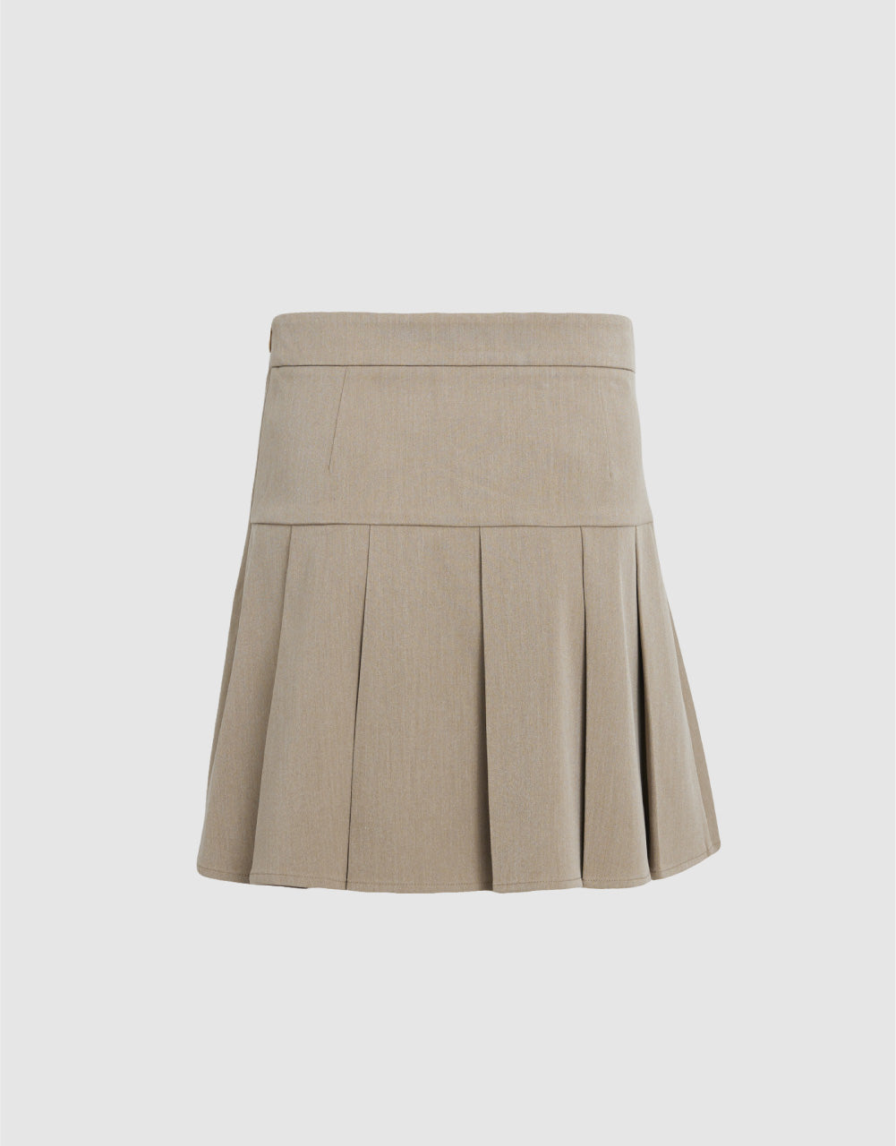Pleated A-Line Mini Skirt