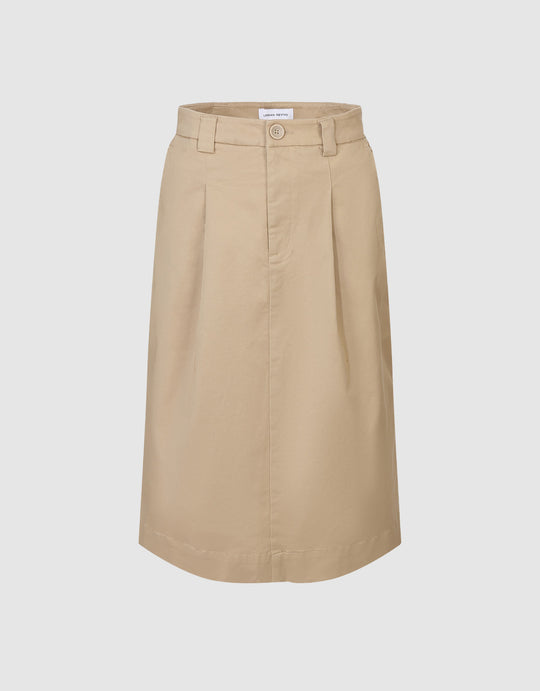 Plain A-Line Midi Skirt