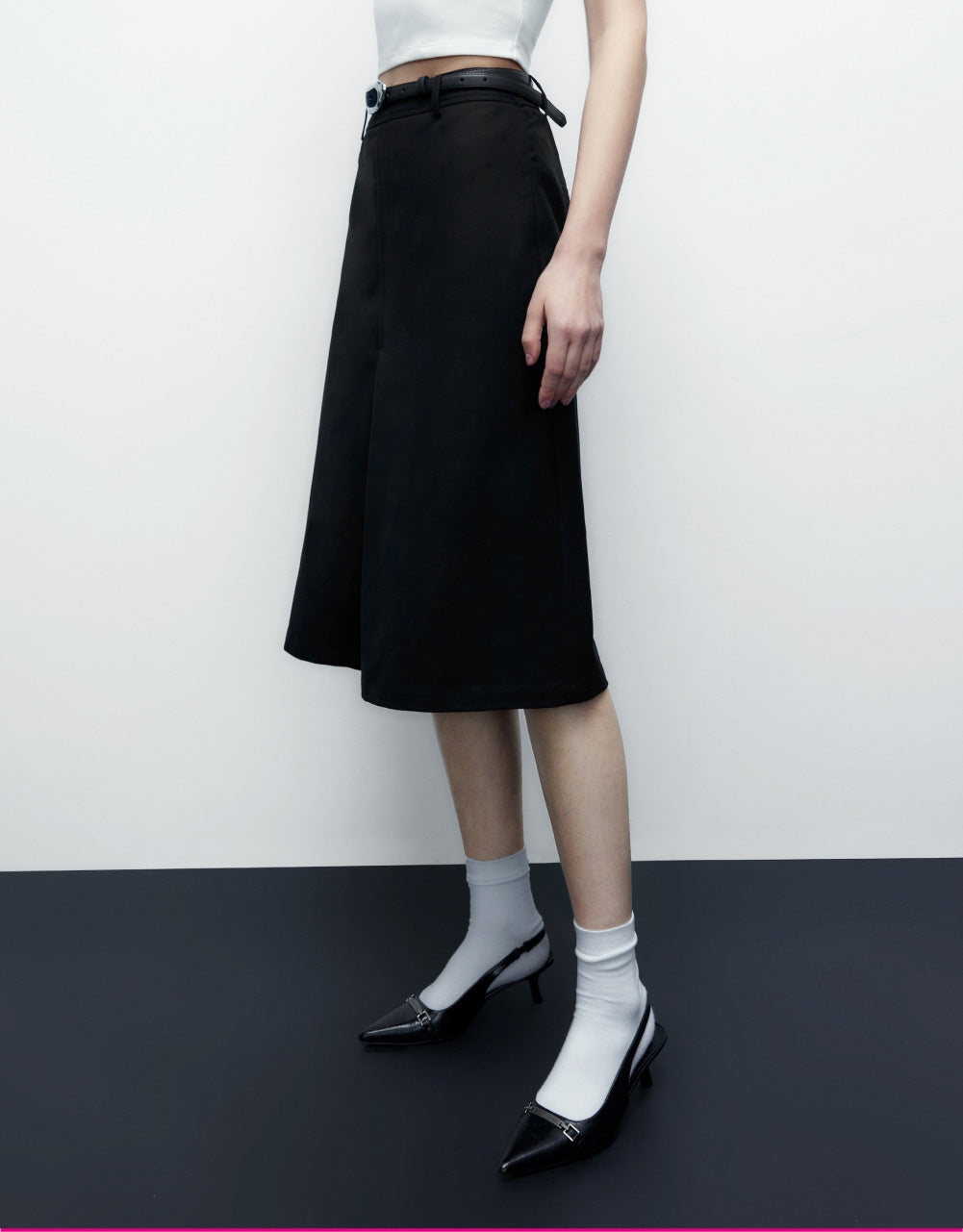 Midi A-Line Skirt