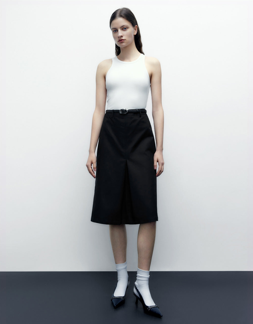 Midi A-Line Skirt