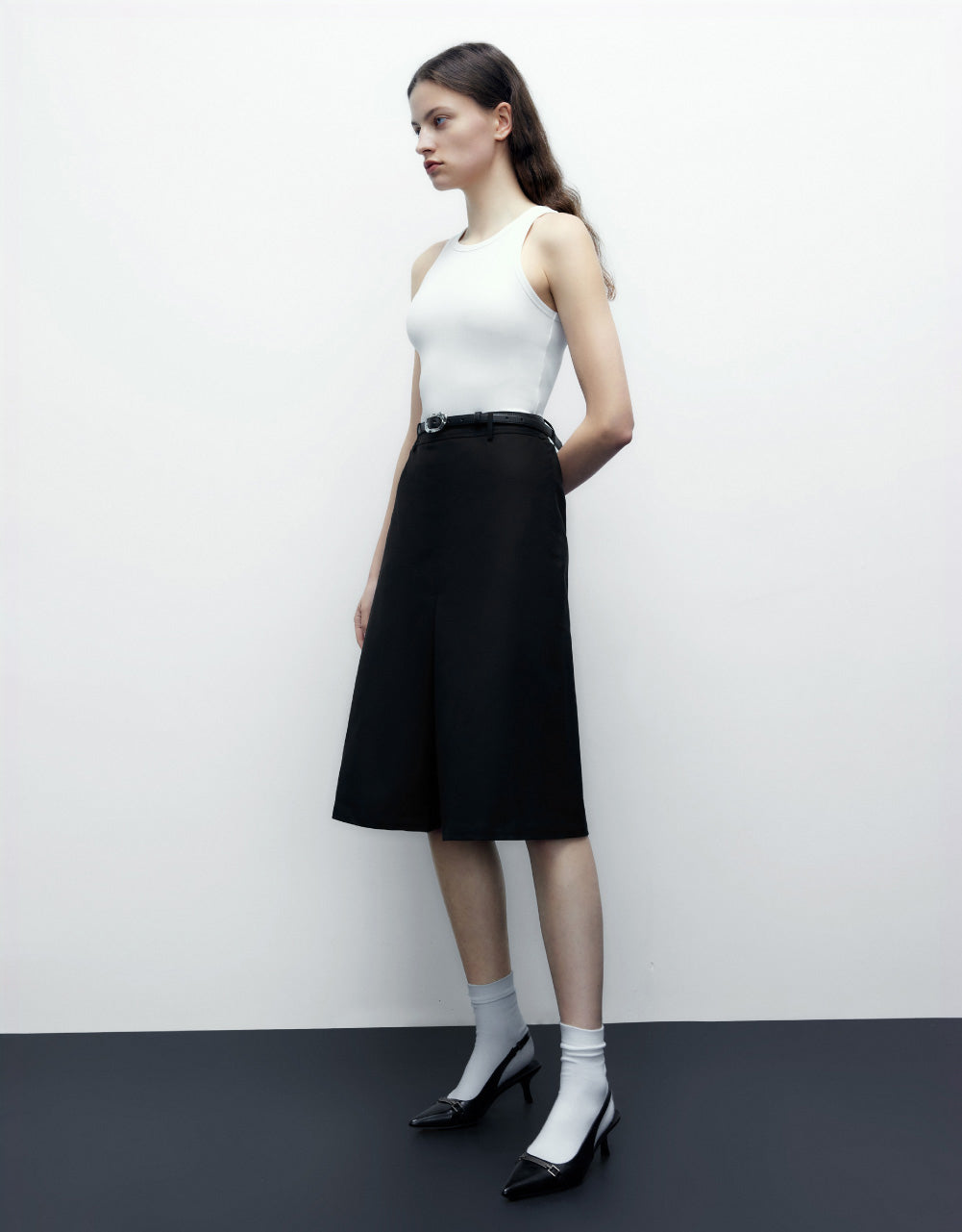 Midi A-Line Skirt