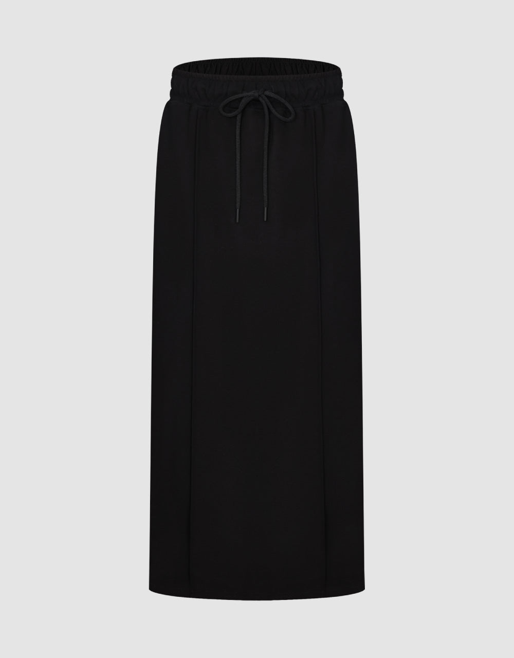 Elastic Waist Midi Skirt