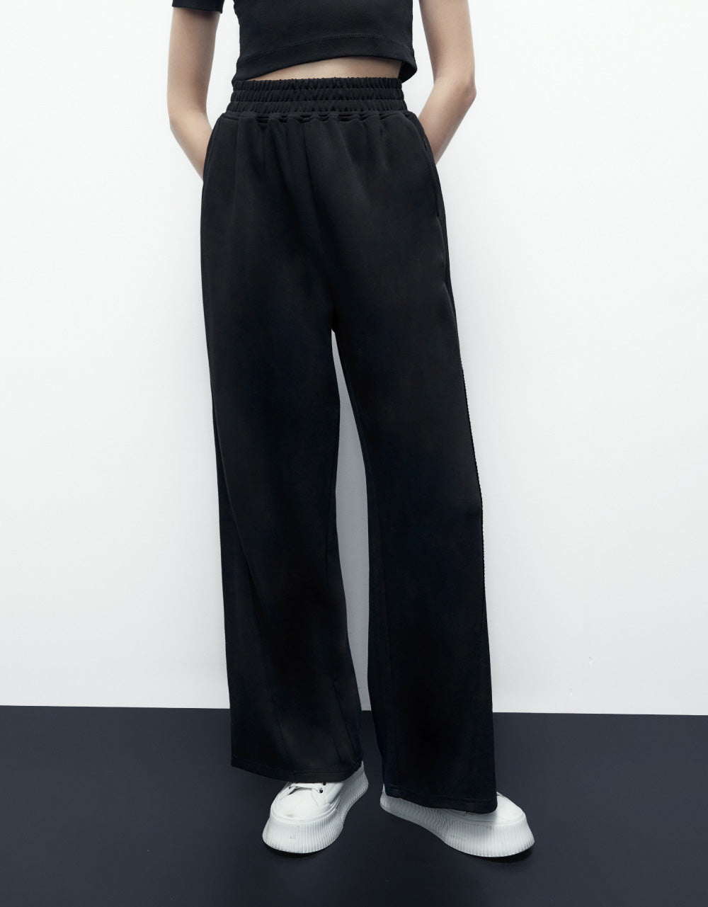 Knitted Extra Long Straight Pants