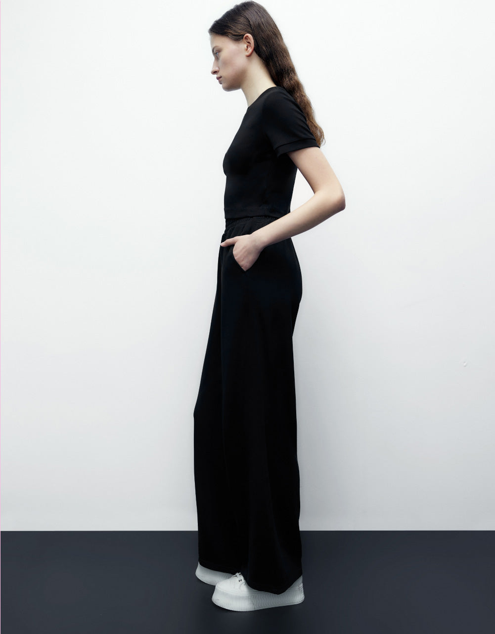 Knitted Extra Long Straight Pants