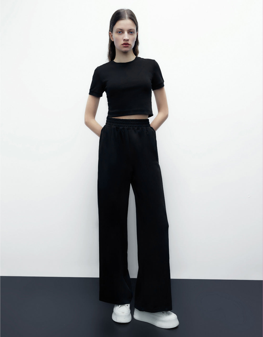 Knitted Extra Long Straight Pants