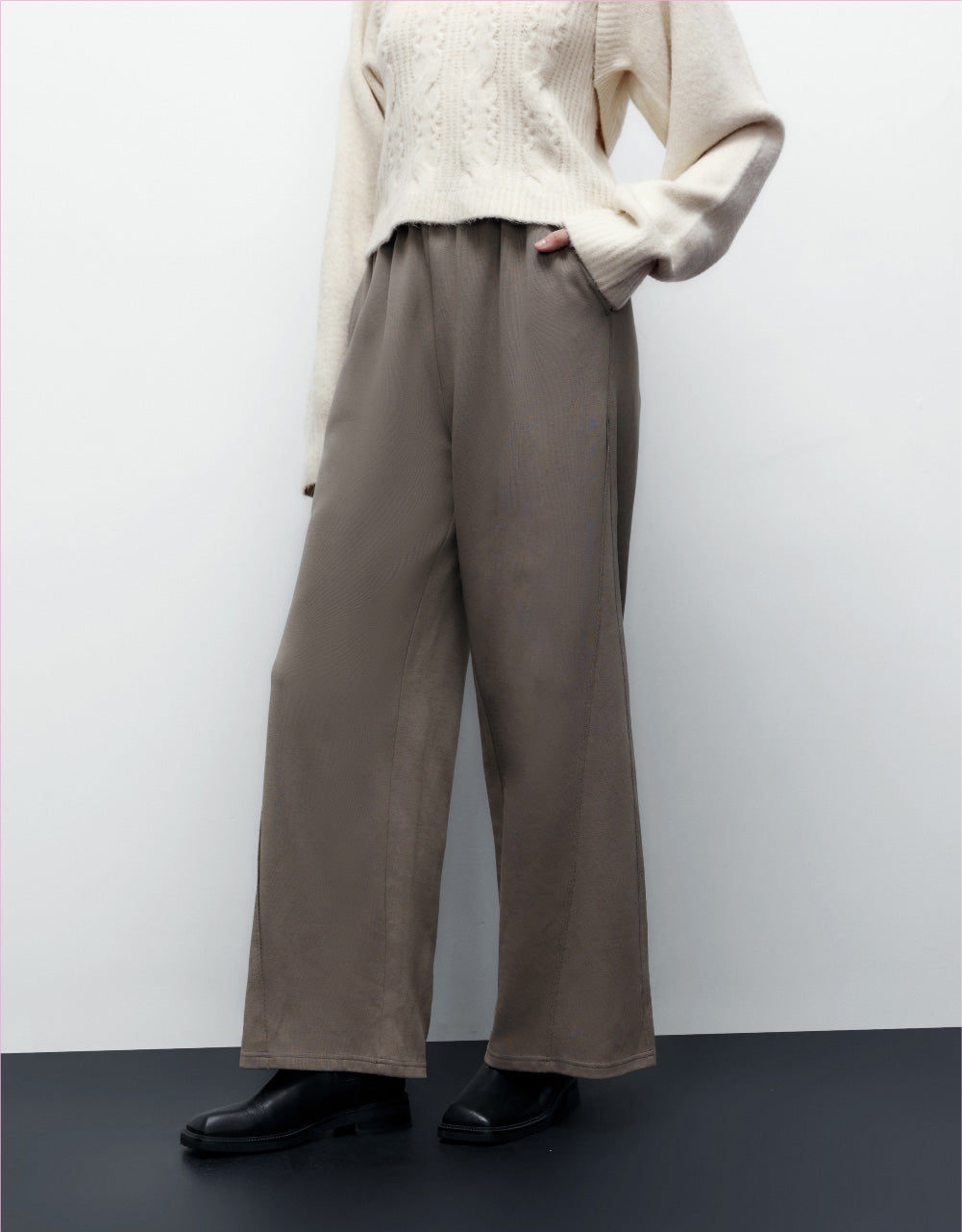 Knitted Extra Long Straight Pants