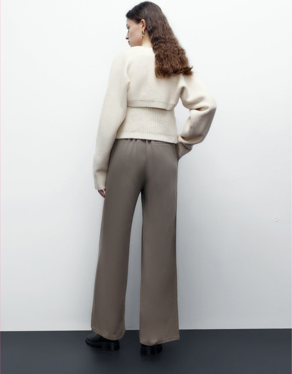 Knitted Extra Long Straight Pants