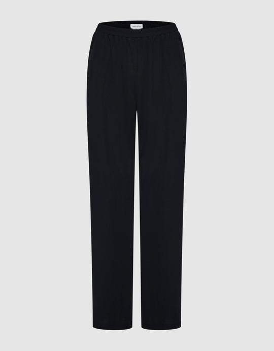 Elastic Waist Knitted Straight Pants