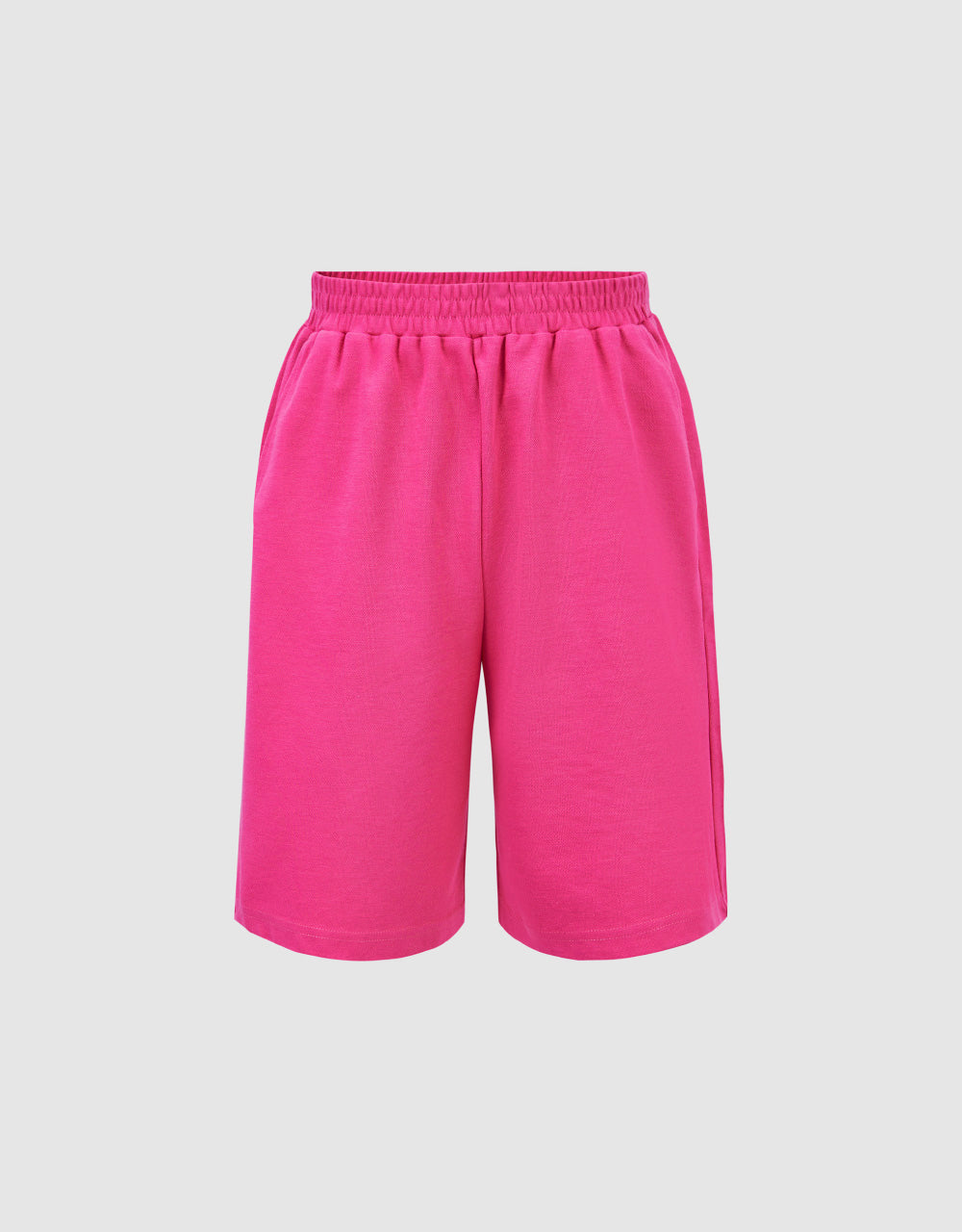 Elastic Waist Regular Shorts