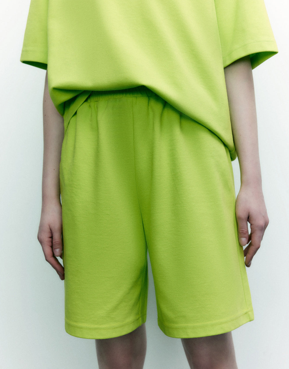 Elastic Waist Regular Shorts
