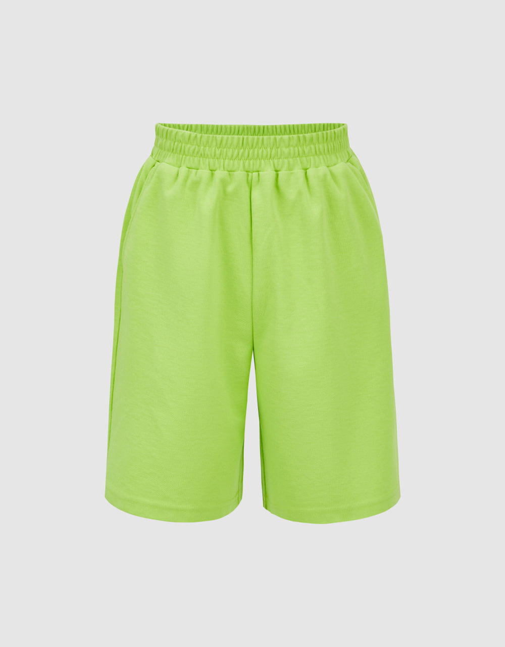 Elastic Waist Regular Shorts