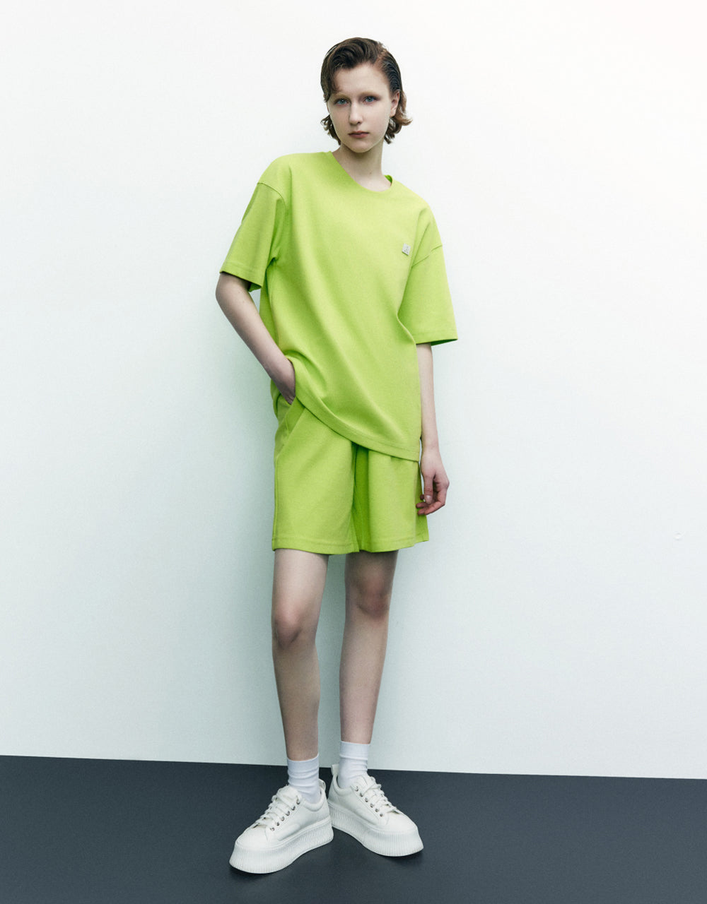 Elastic Waist Regular Shorts