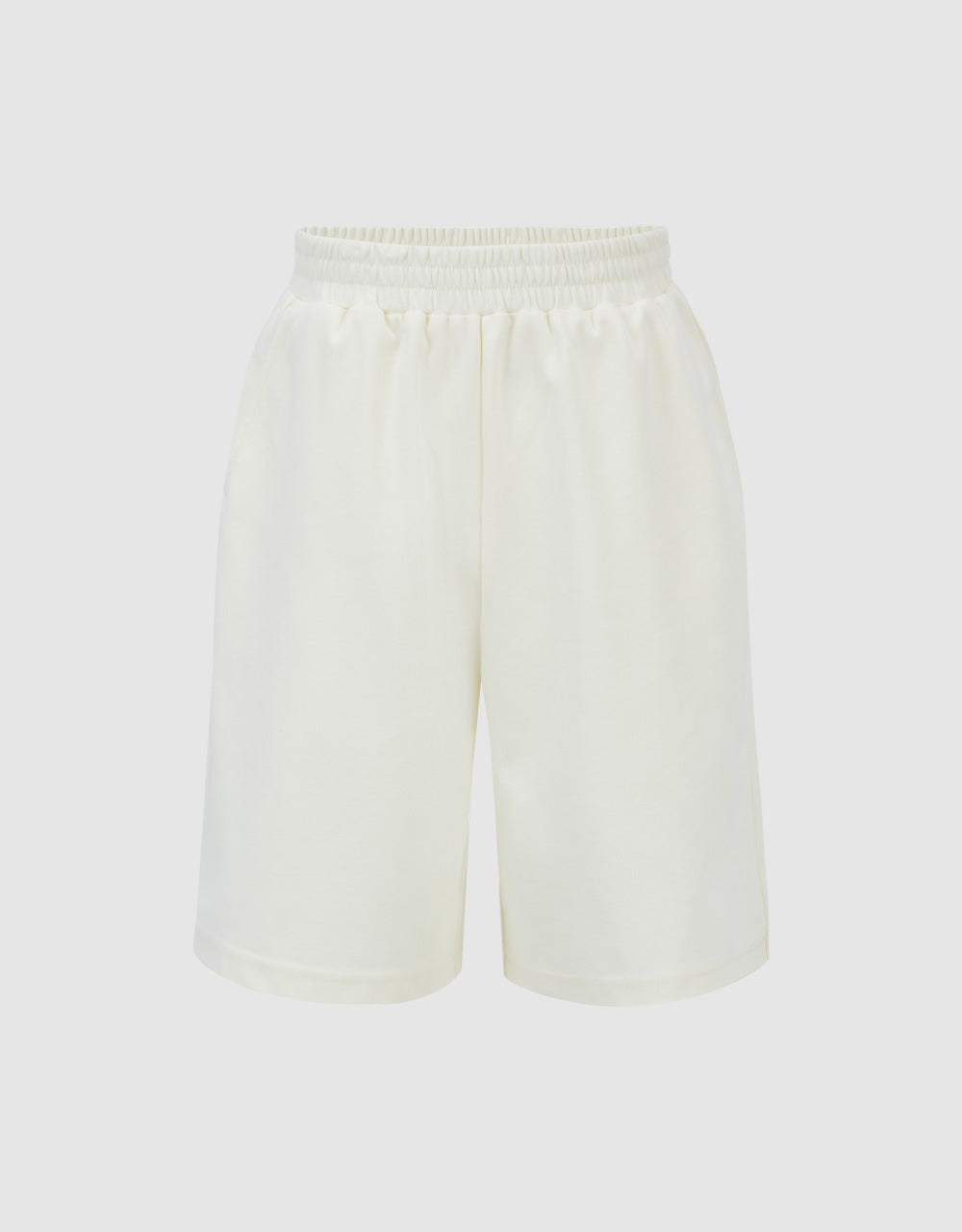 Elastic Waist Regular Shorts