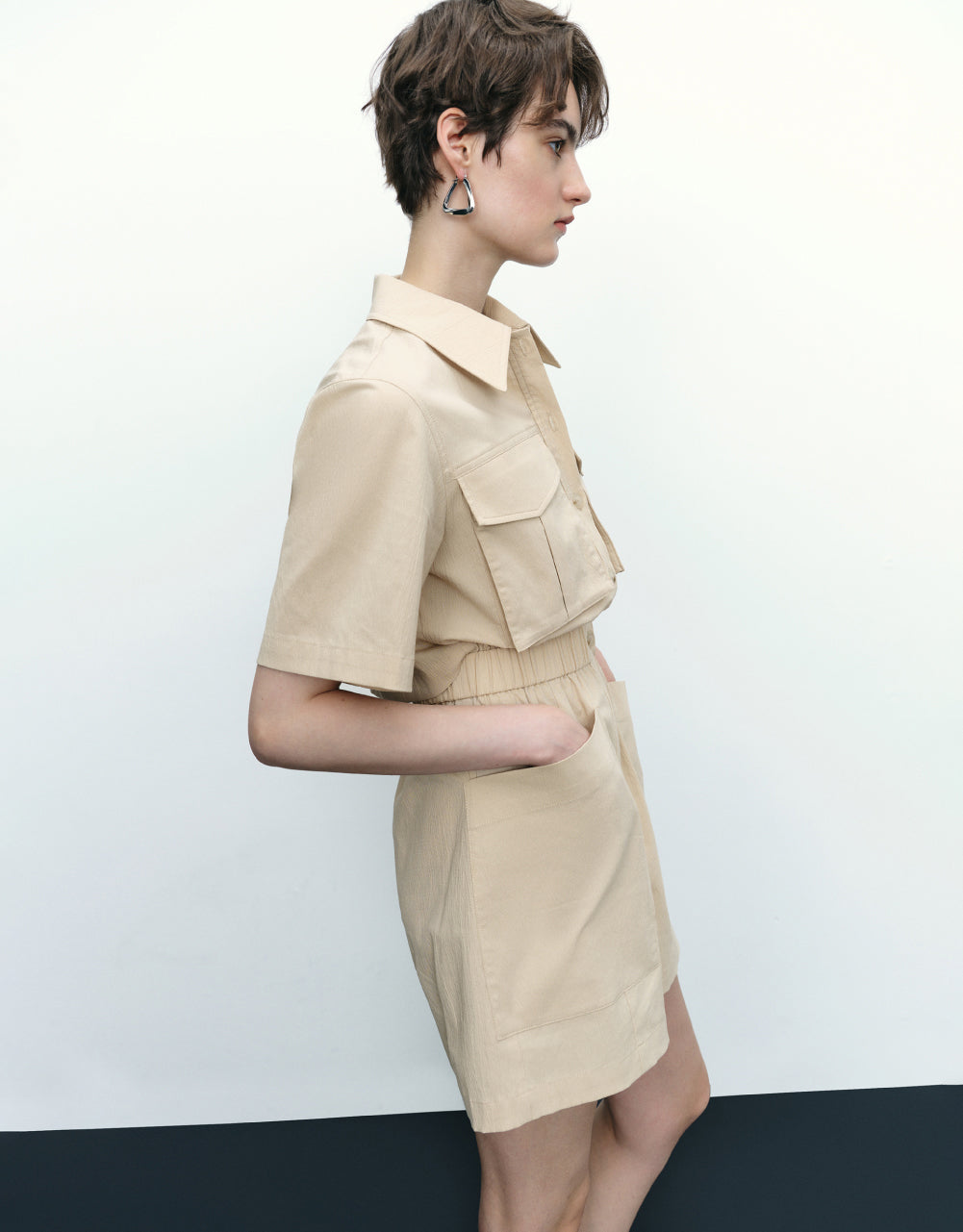 Elastic Waist Short Jumpsuits