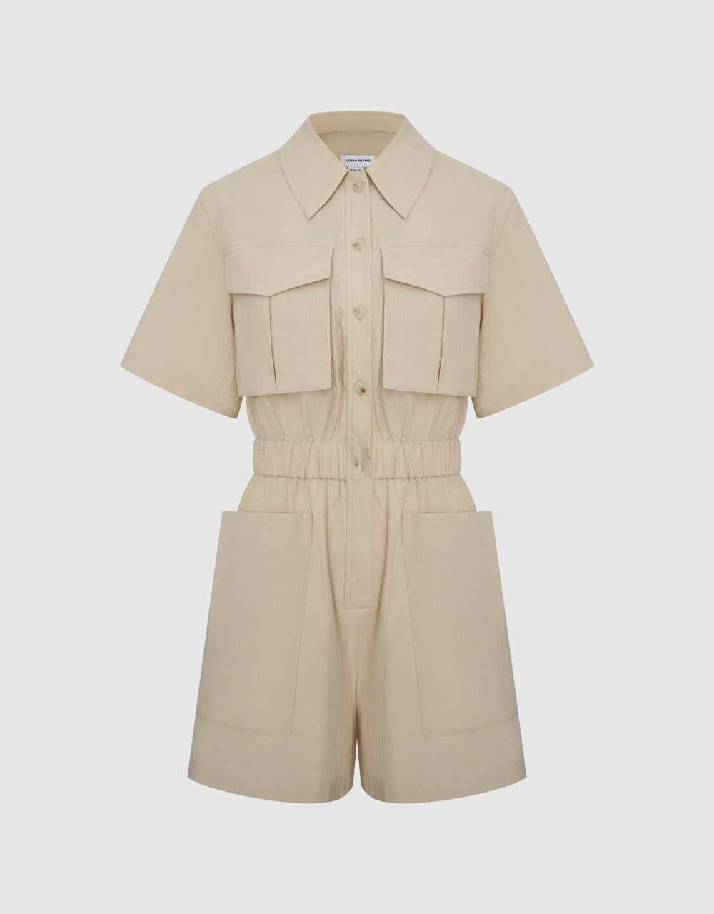 Elastic Waist Short Jumpsuits