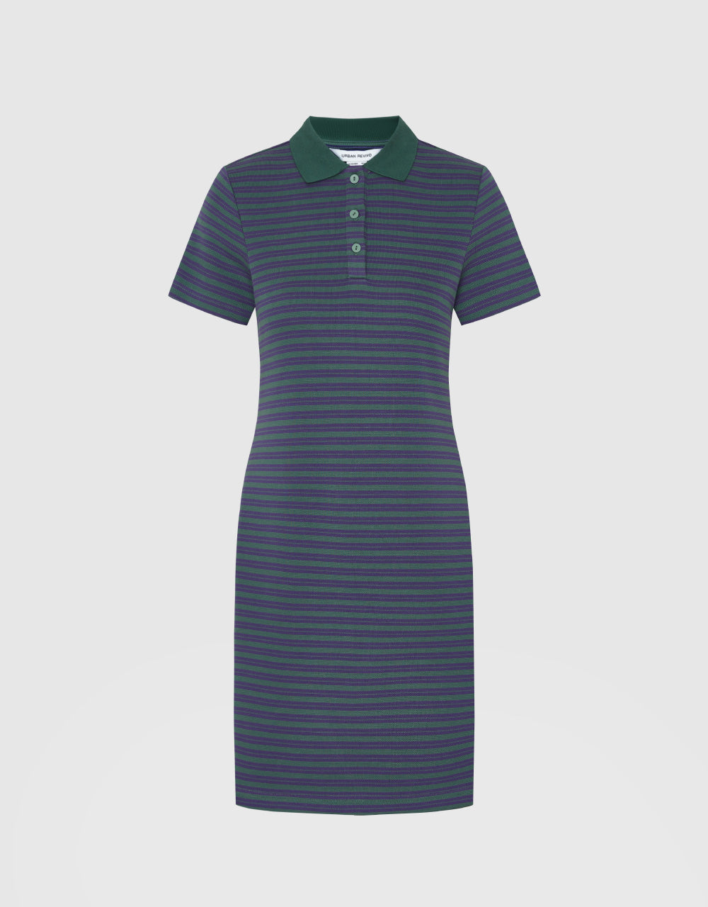 Stripe Polo Straight Dress