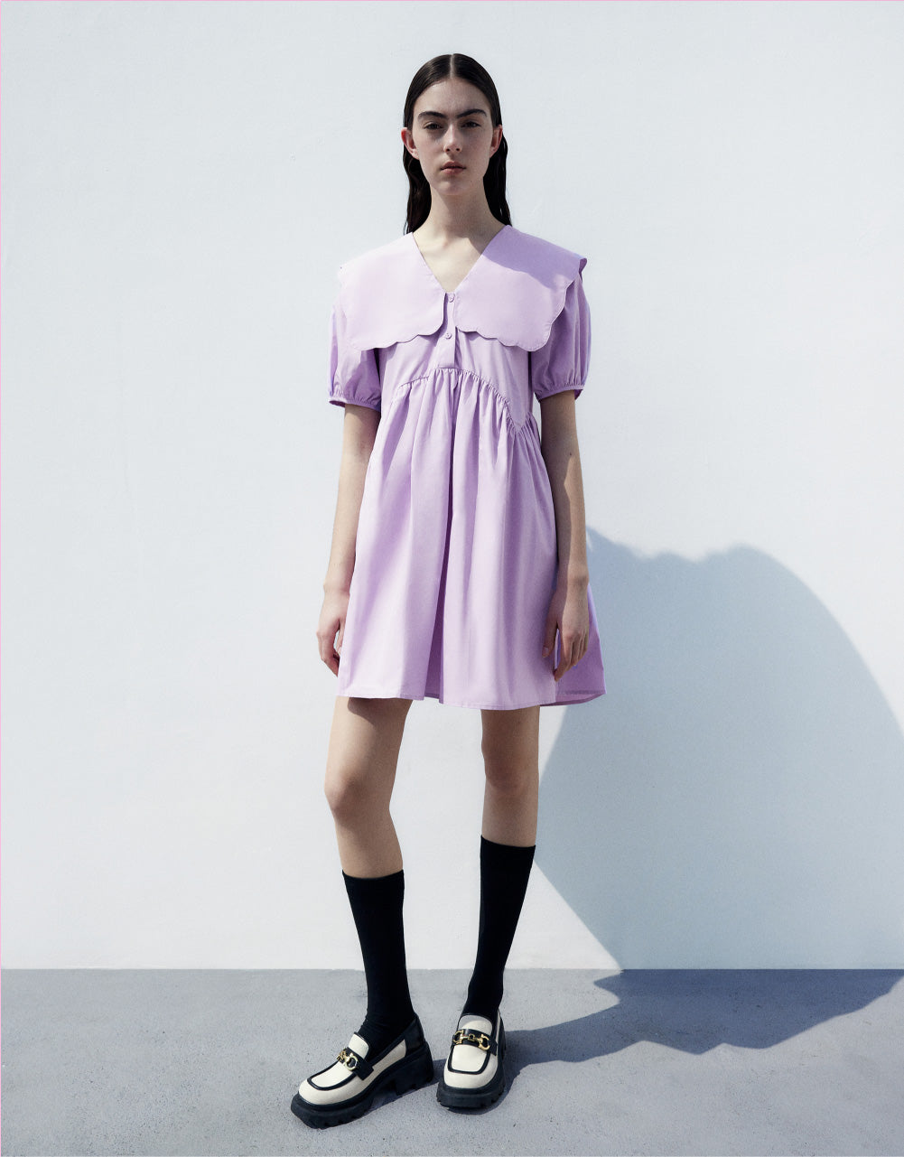 Lapel Midi Dress