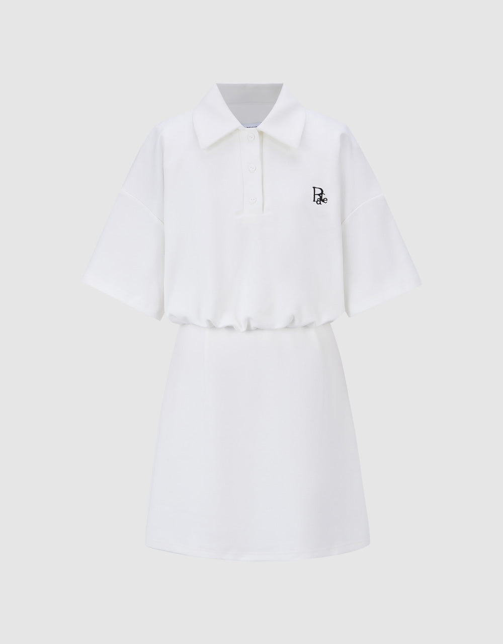 Letter Detail Polo Skater Dress