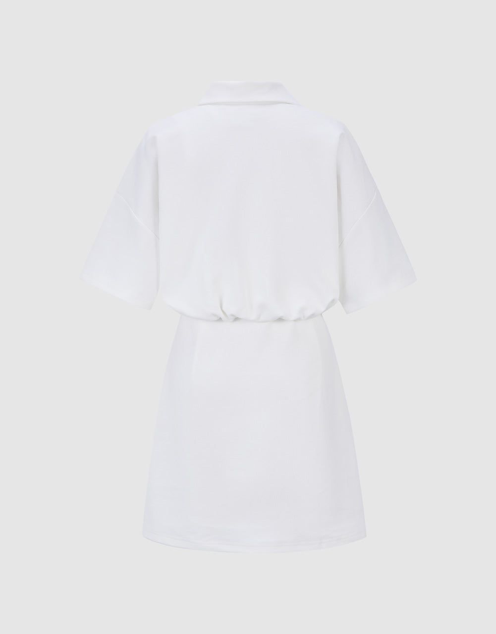 Letter Detail Polo Skater Dress