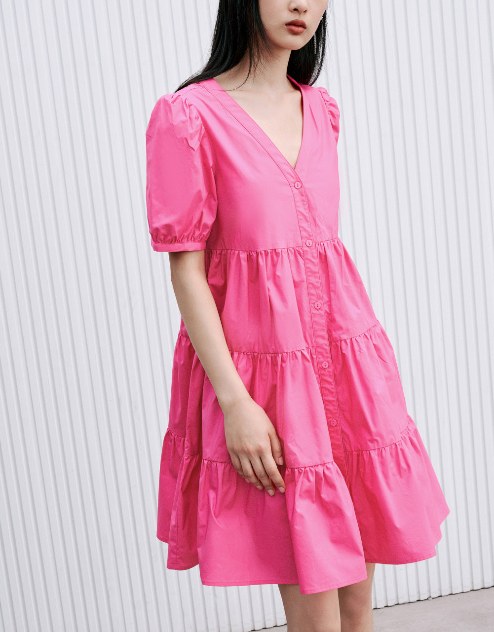 V-Neck A-Line Dress