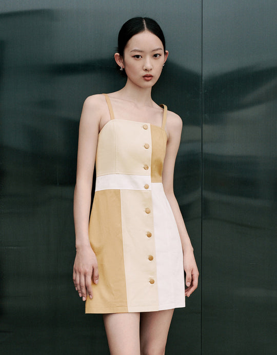 Color Blocks Sleeveless Dress
