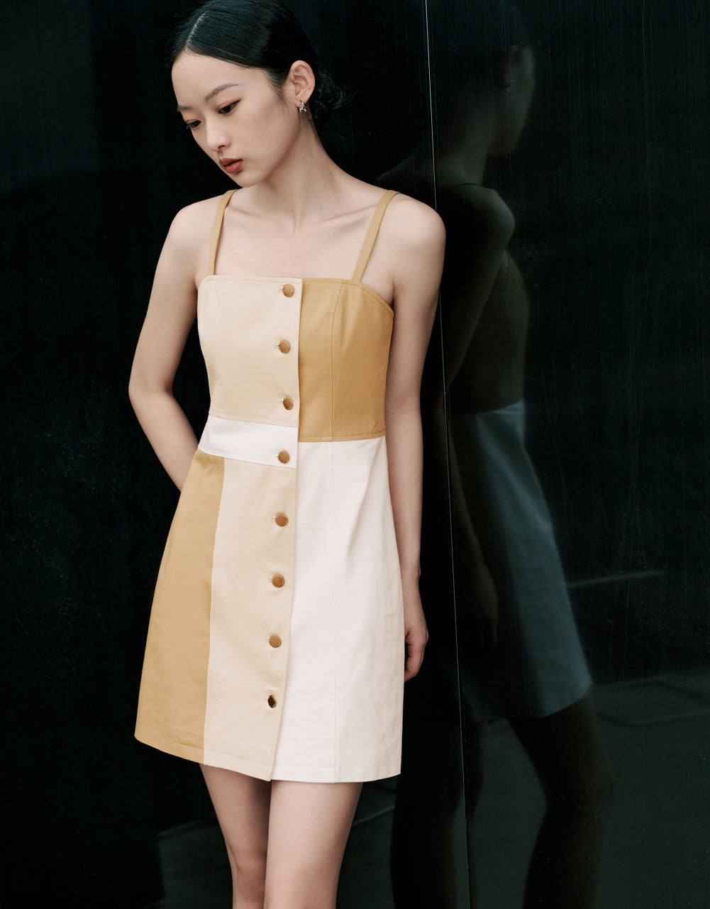 Color Blocks Sleeveless Dress