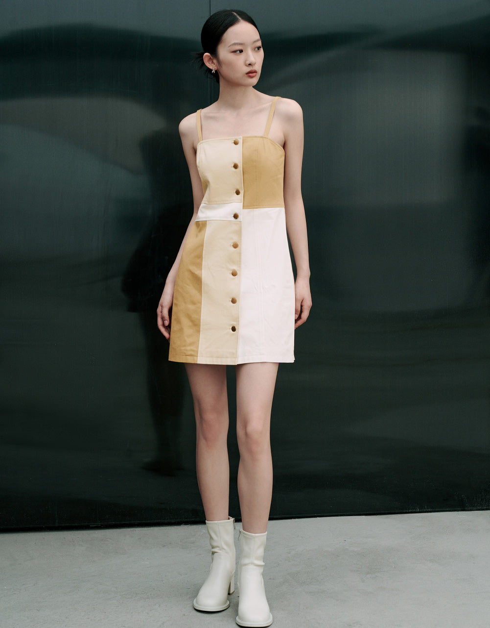 Color Blocks Sleeveless Dress