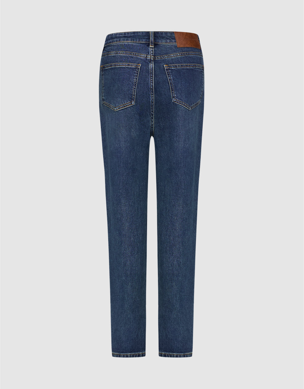 Mid-Waist Straight Jeans