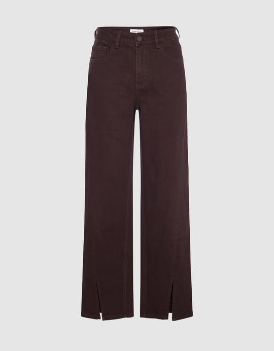 Mid Waist Straight Jeans