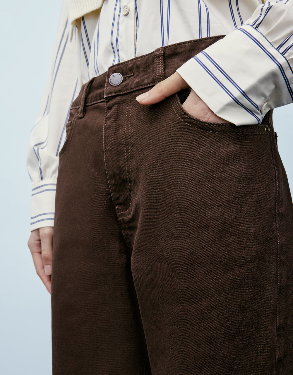 Mid Waist Straight Jeans