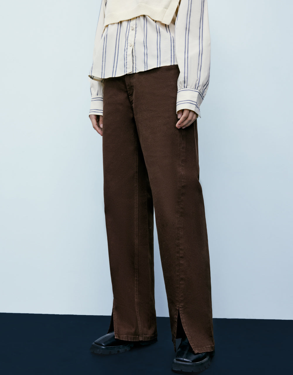 Mid Waist Straight Jeans