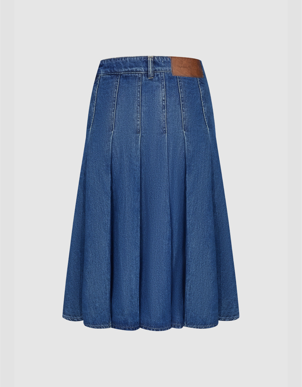 Midi A-Line Denim Skirt