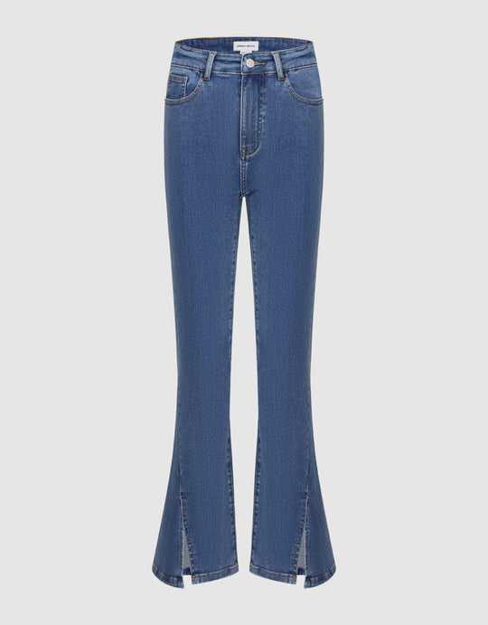 Split Hem Flare Jeans