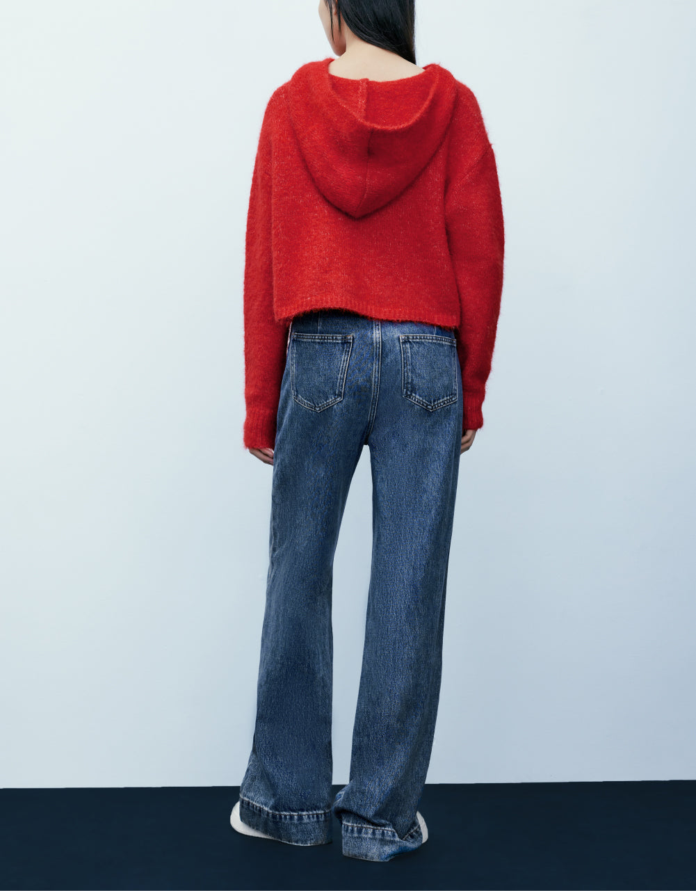 Drop Shoulder Hooded Knitted T-Shirt