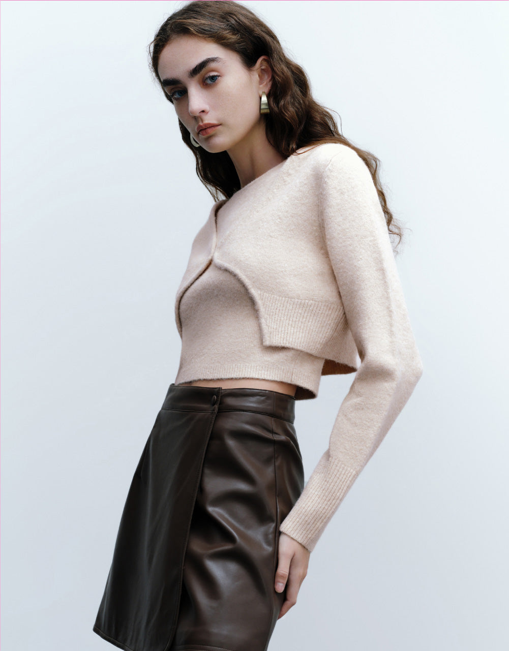 2 Pieces Set Cropped Cardigan