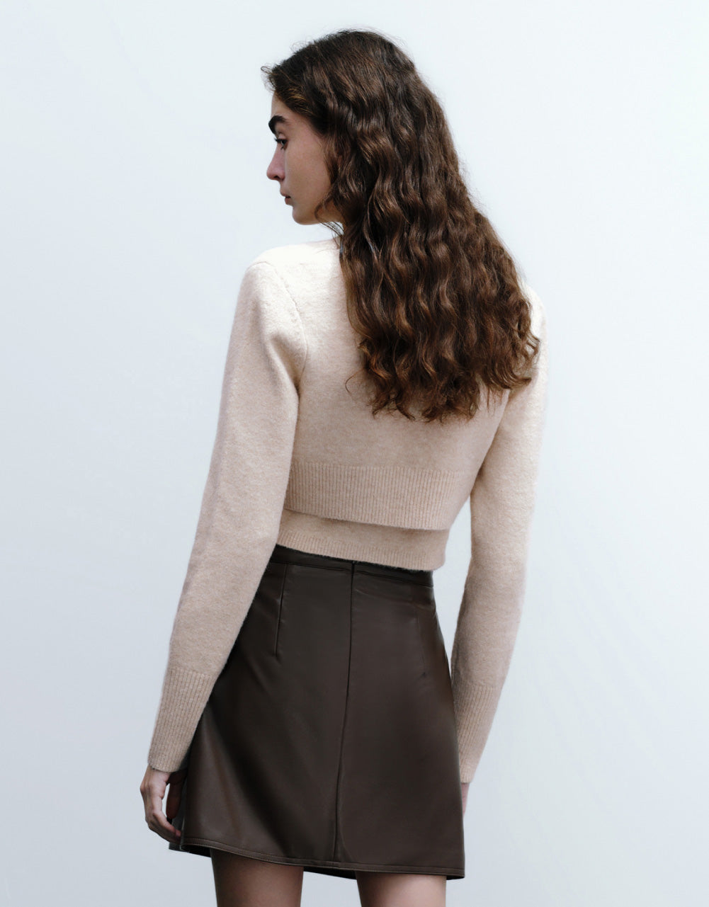2 Pieces Set Cropped Cardigan