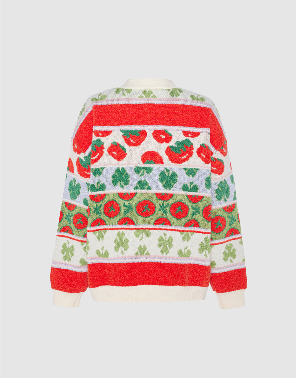 Contrast Color Knit Cardigan