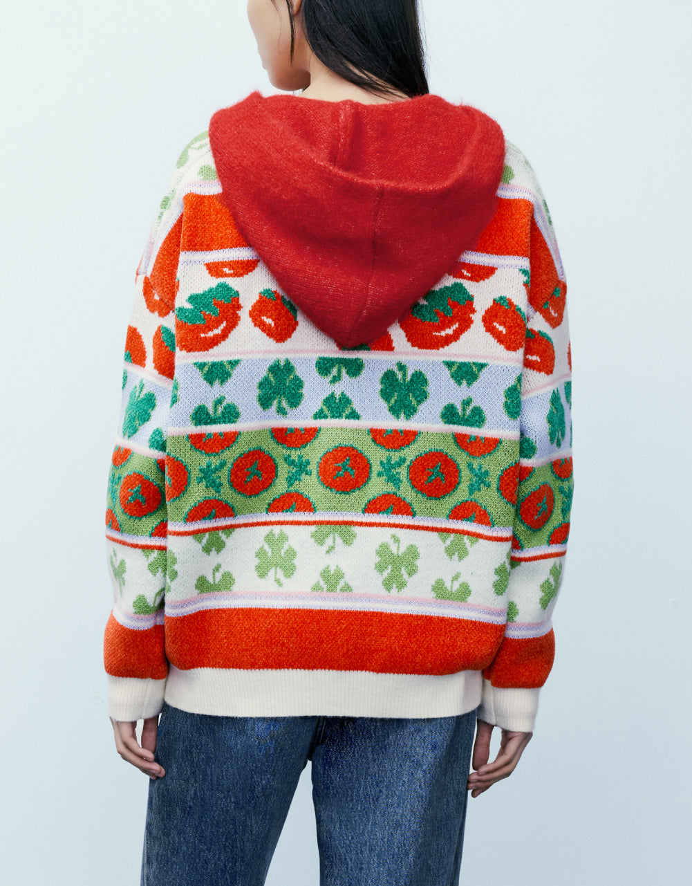 Contrast Color Knit Cardigan