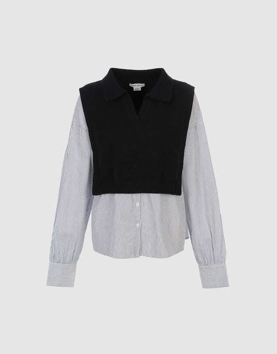 Combination Knit T-shirt