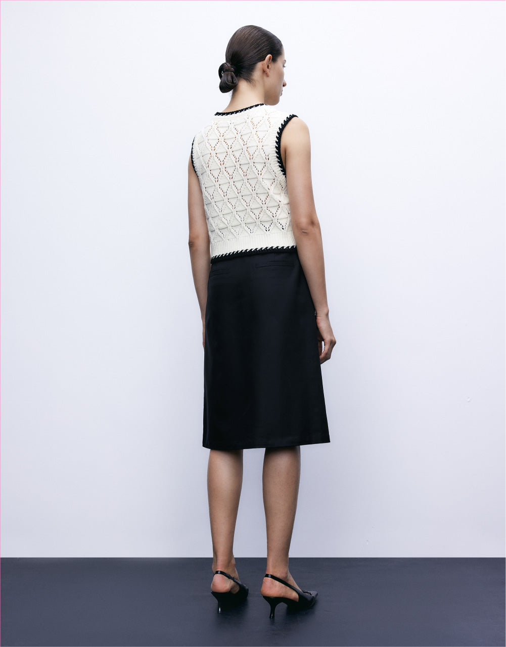 Pointelle Knitted Vest