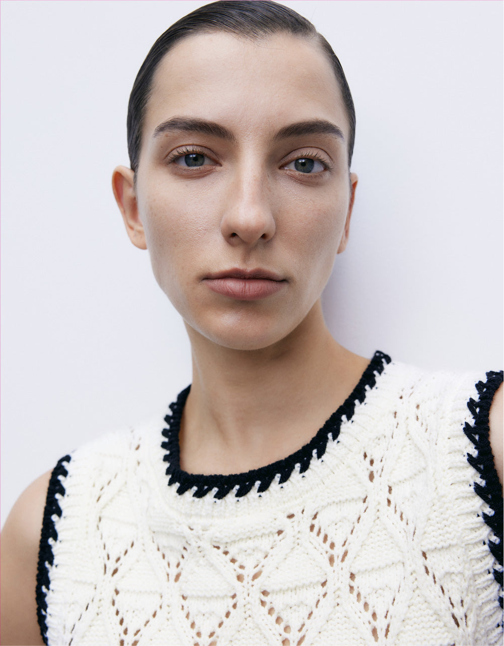 Pointelle Knitted Vest