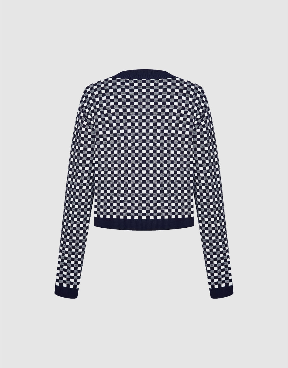 Checkered Button Up Cardigan
