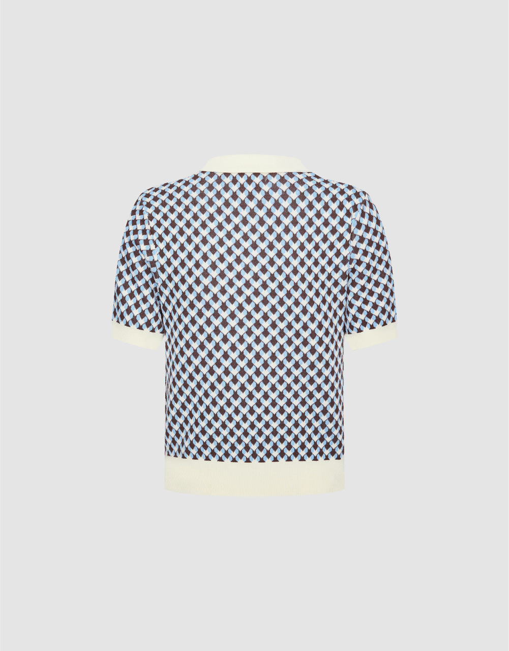 Knitted Pattern Polo T-Shirt