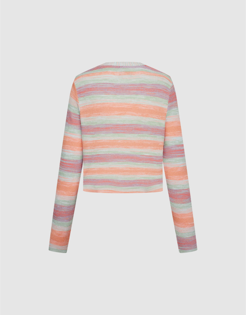 Button Up Stripe Knitted Cardigan