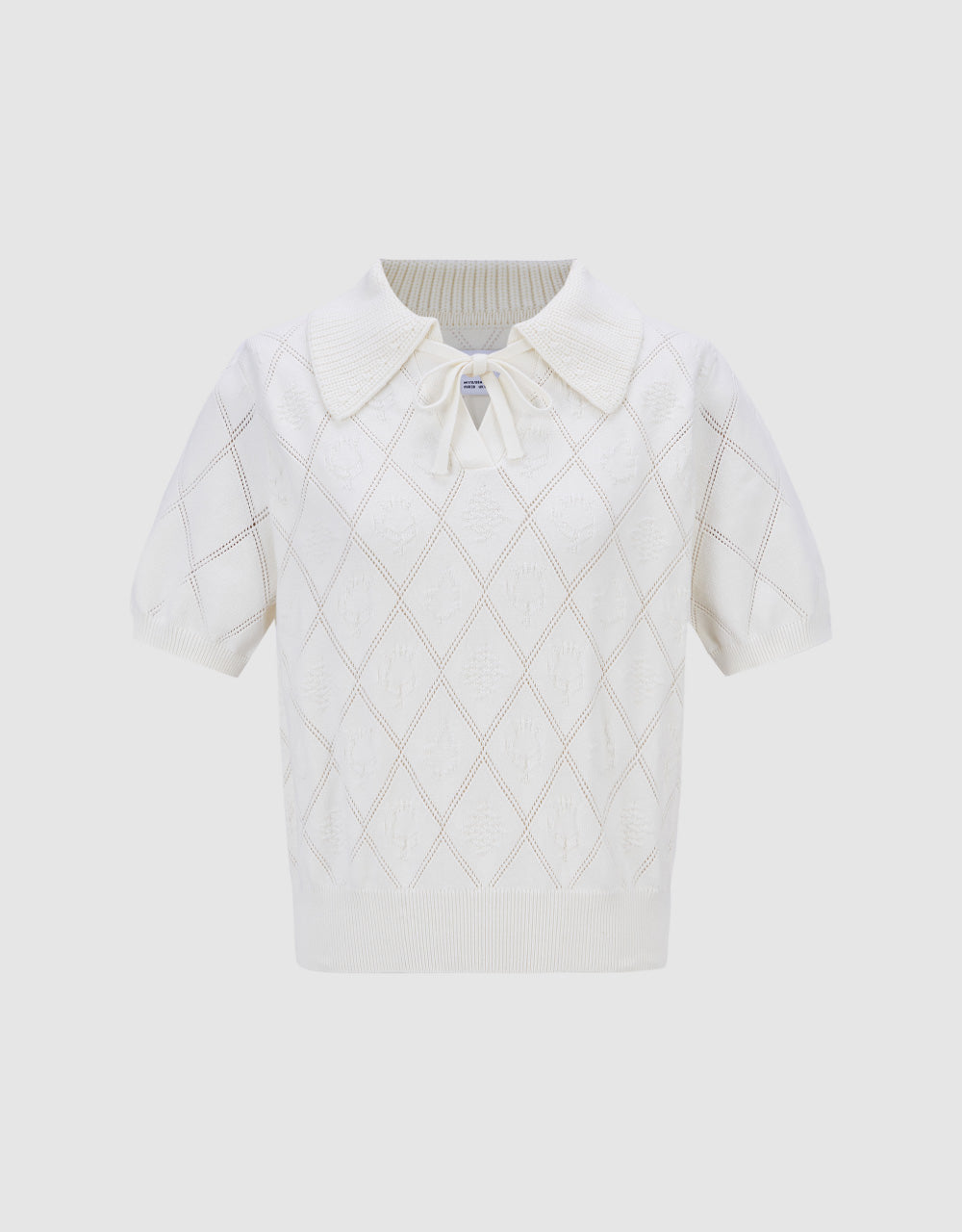 Embossed Polo Knitted T-Shirt