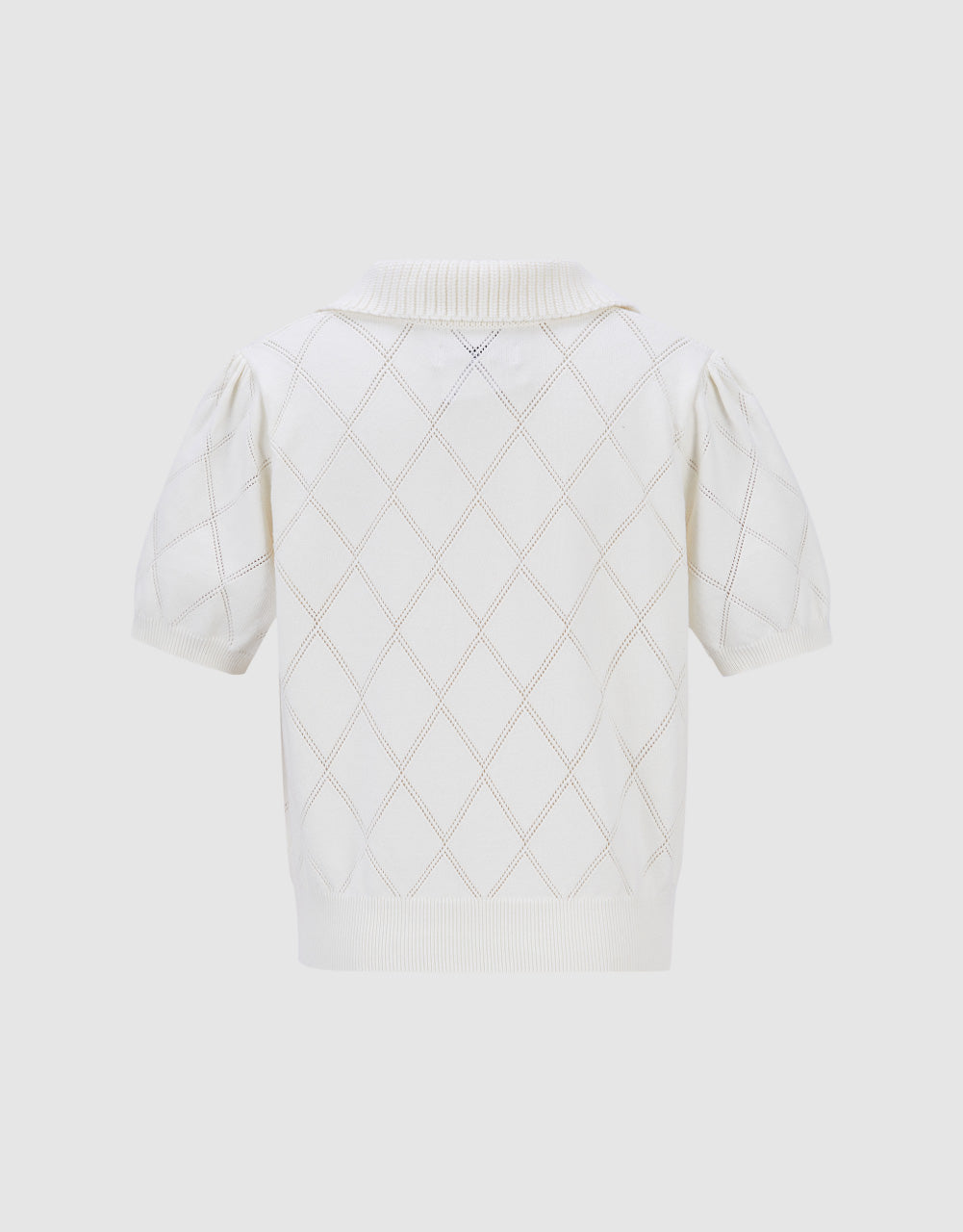 Embossed Polo Knitted T-Shirt